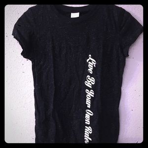 Black sparkle t-shirt